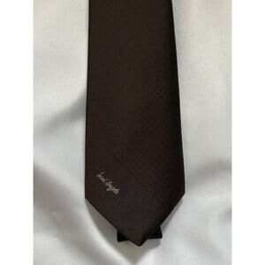 Giorgio Sant’Angelo BROWN Tie Men Classic Necktie Micro Dot Textured Silk Blend